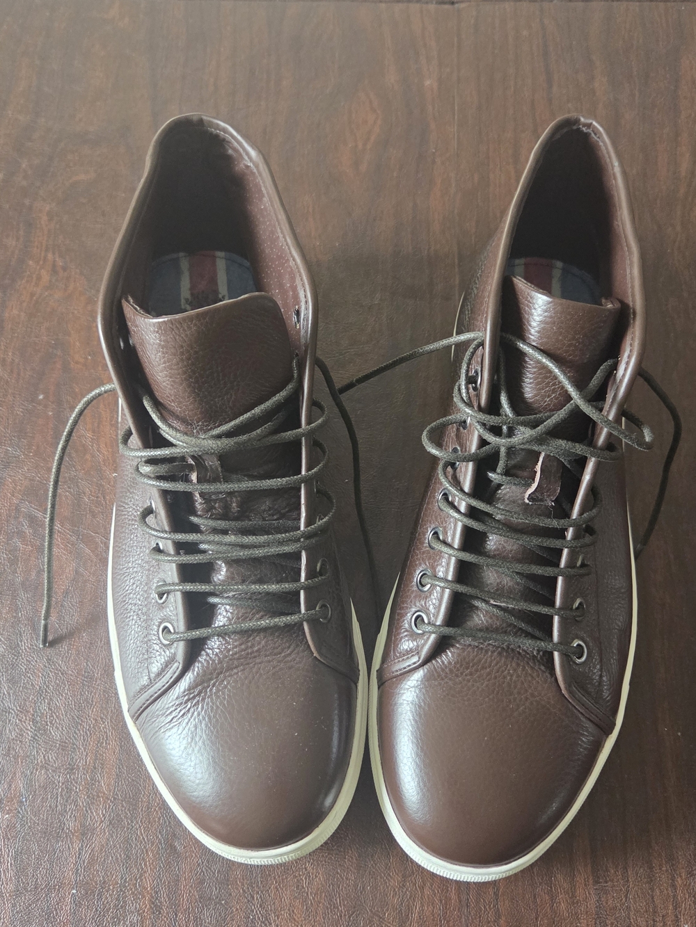 Englis Laundry Men's Skid Hi Top Sneakers Size 13 EG314C44 Brown. Gently Worn.